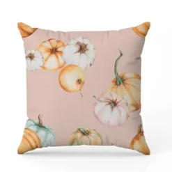 Citrouille - Fond rose clair