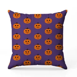 Citrouille halloween - Fond violet
