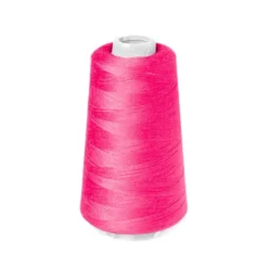 Cône de fil à surfiler et à coudre fuchsia