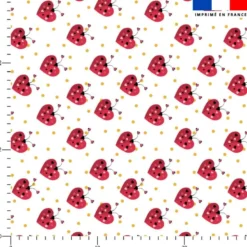 Coccinelle coeurs - Fond blanc