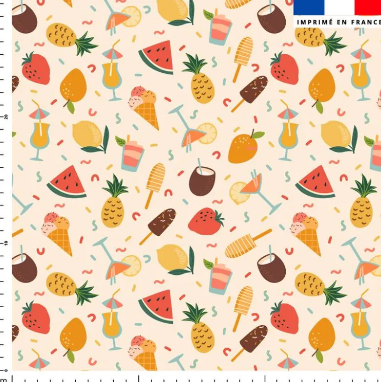 Cocktail d'été - Fond beige