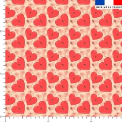 Coeur avec serrure et clé - Fond crème