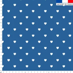 Coeur blanc - Fond bleu roi