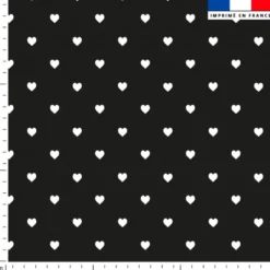 Coeur blanc - Fond noir