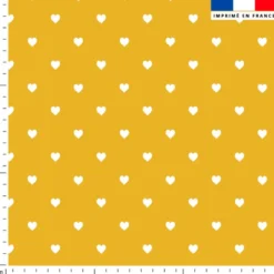 Coeur blanc - Fond ocre