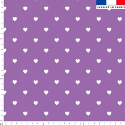 Coeur blanc - Fond violet