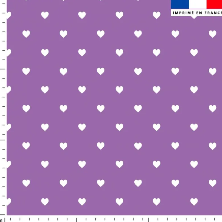 Coeur blanc - Fond violet