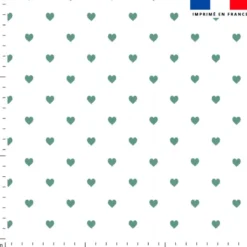 Coeur bleu canard - Fond blanc