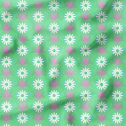Coeur de fleur - Fond vert - Création Lili Bambou Design