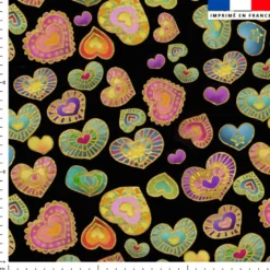 Coeur - Fond noir - Création Lita Blanc