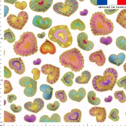 Coeur multicolore - Fond blanc - Création Lita Blanc