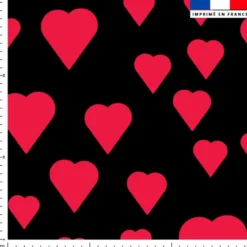 Coeur rouge - Fond noir