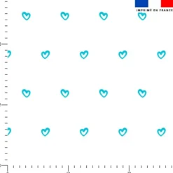 Coeurs bleus - Fond blanc