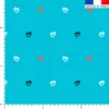 Coeurs rouges noirs blanc - Fond bleu
