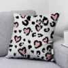 Coeur tâche de léopard rose - Fond blanc