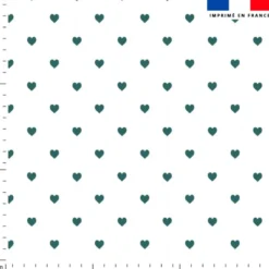 Coeur vert émeraude - Fond blanc