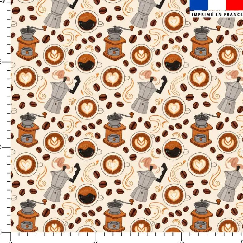 Coffee time - Fond écru