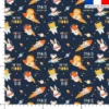 Coton bleu motif animaux dans l'espace