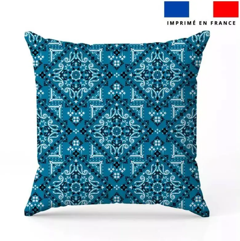 Coton bleu motif bandana