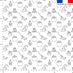 Coton à colorier motif accessoires de sorcier