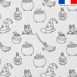Coton à colorier motif accessoires de sorcier