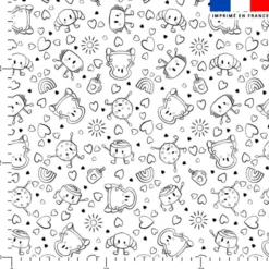Coton à colorier motif amis ptit déj - Création Stillistic