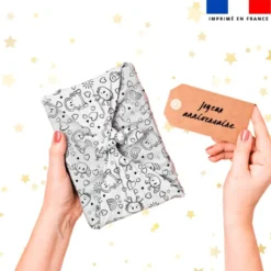 Coton à colorier motif amis ptit déj - Création Stillistic