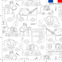 Coton à colorier motif animaux métiers