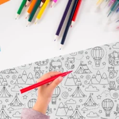 Coton à colorier motif animaux aventure en plein air