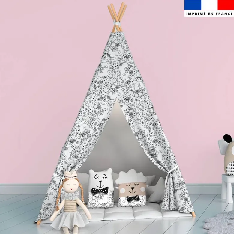 Coton à colorier motif chat et lapin - Création Stillistic