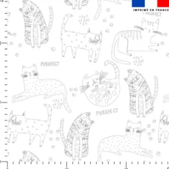 Coton à colorier motif chats purffect
