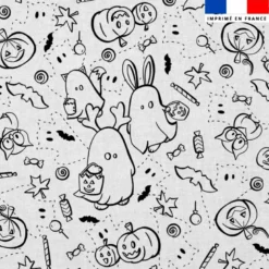 Coton à colorier motif fantômes - Création Stillistic