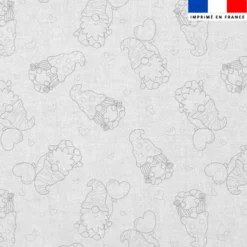Coton à colorier motif gnome coeur st valentin