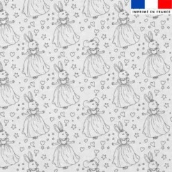 Coton à colorier motif lapines et souris danseuses