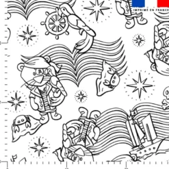 Coton à colorier motif lion pirate - Création Stillistic