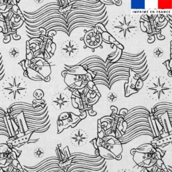 Coton à colorier motif lion pirate - Création Stillistic