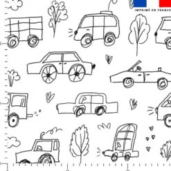 Coton à colorier motif voiture et camion