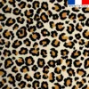 Coton crème motif léopard tâche ocre