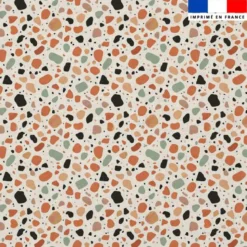 Coton écru motif terrazo moderne