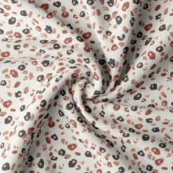 Coton enduit motif léopard