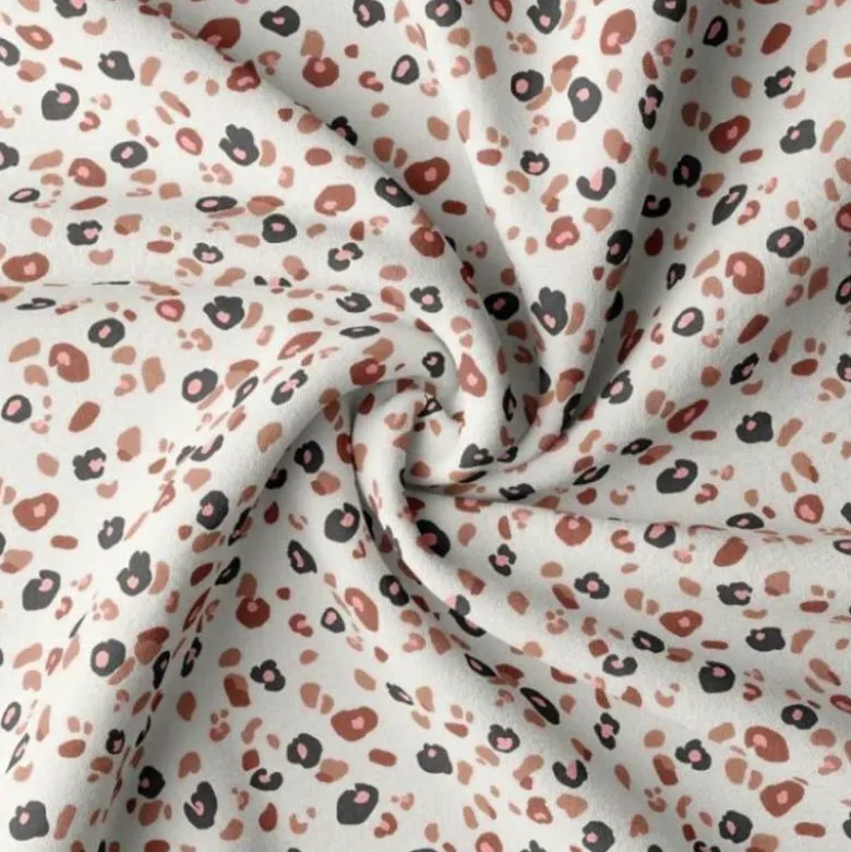 Coton enduit motif léopard