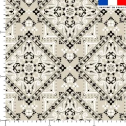 Coton grège motif bandana