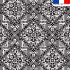 Coton gris motif bandana