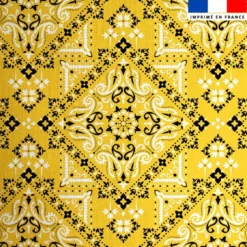 Coton jaune motif grand bandana