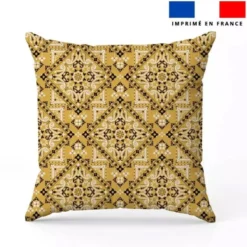 Coton jaune ocre motif bandana