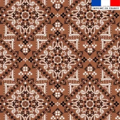 Coton marron motif bandana