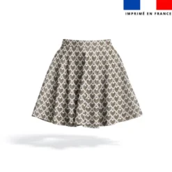 Coton motif coeur léopard