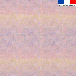 Coton motif coeurs scintillants