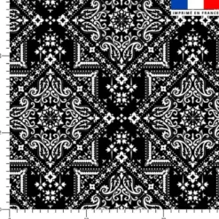 Coton noir motif bandana