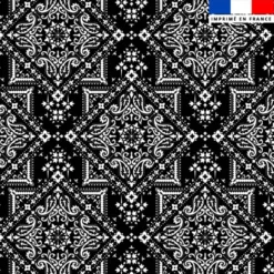 Coton noir motif bandana